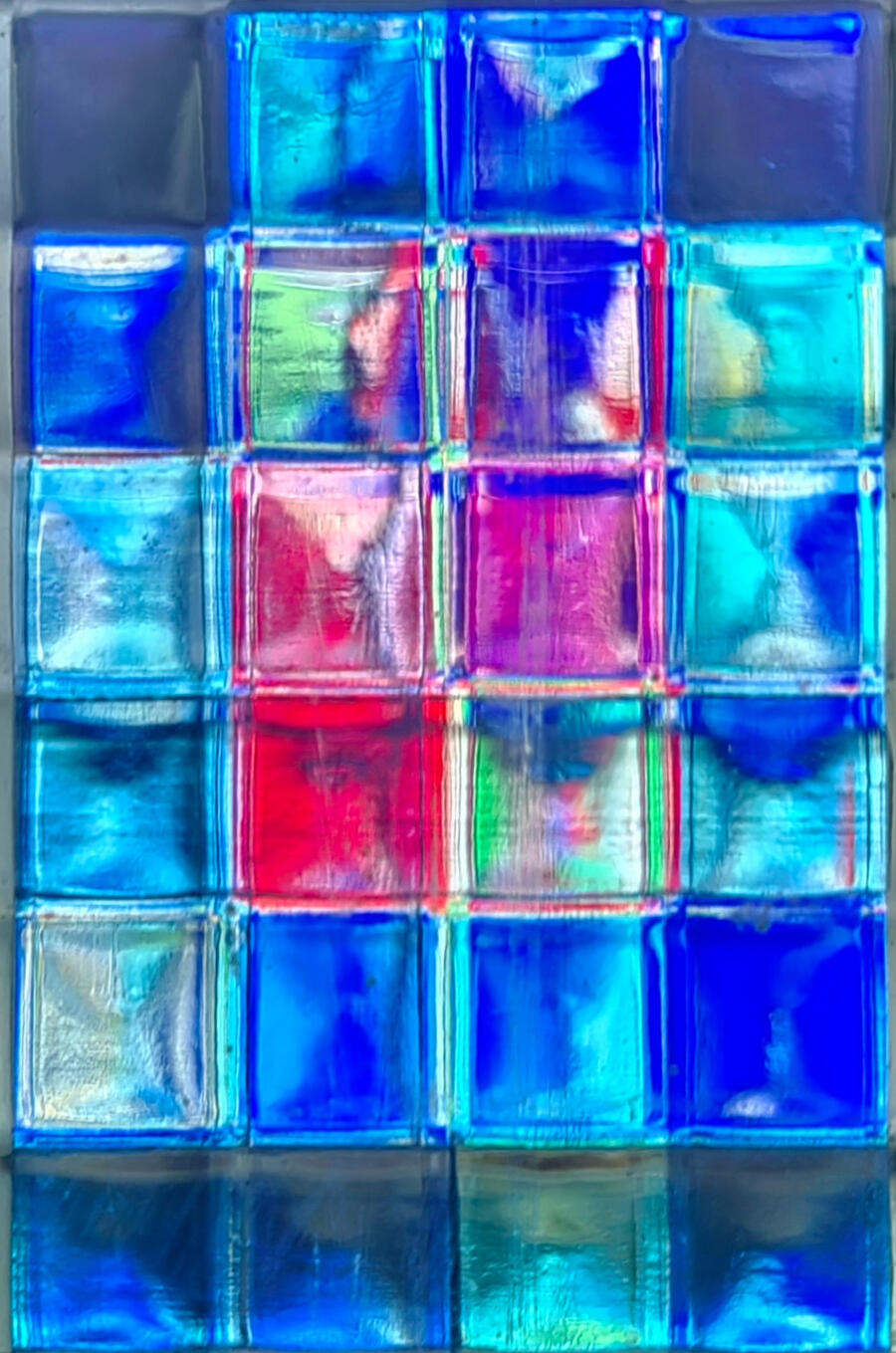 Detail of Photography through Glass Photograph captured with vintage French glass as filter, Cornè Theron